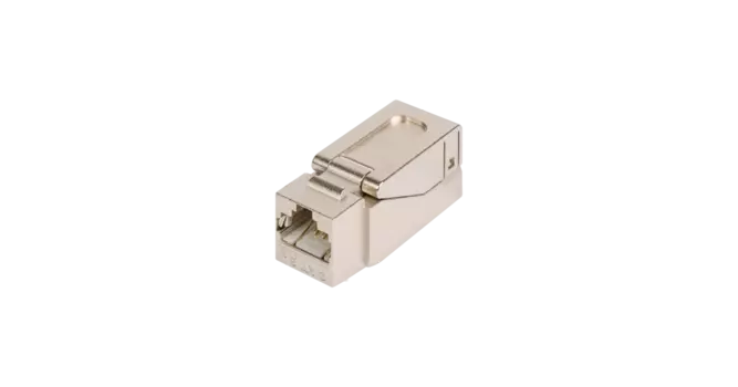 Модуль-вставка NIKOMAX типа Keystone, Кат.6, RJ45/8P8C, самозажимной, T568A/B, экранированный, металлик (NMC-KJSE2-NT-MT)