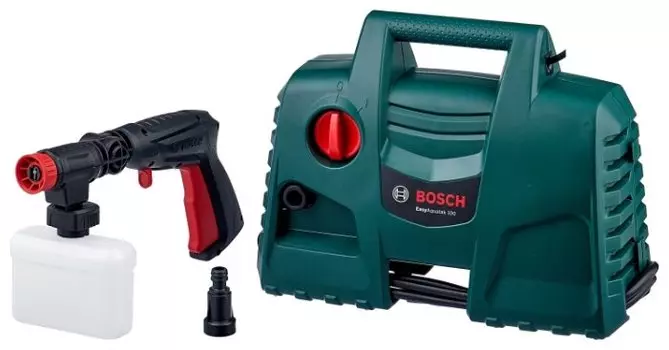 Мойка высокого давления Bosch EasyAquatak 100, 98.7 атм, 300 л/ч, шланг 3 м, сетевой шнур 5 м, забор воды из емкости, 3.7 кг (06008A7E00)