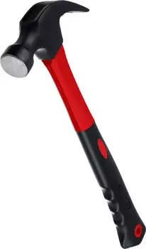 Молоток-гвоздодер столярный, рукоять фиберглас обрезиненный, боек сталь 450 г, MIRAX 20231-450 (20231-450)