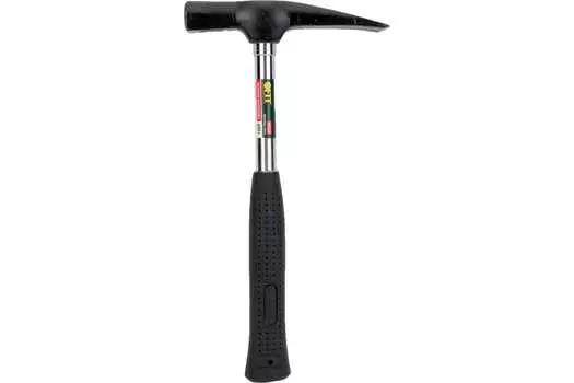 Молоток каменщика, рукоять металлическая обрезиненная, боек сталь 600 г, FIT (44526)