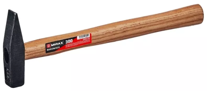Молоток слесарный, рукоять дерево, боек 300 г, MIRAX 20034-03