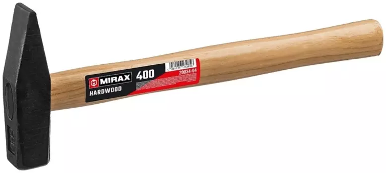 Молоток слесарный, рукоять дерево, боек 400 г, MIRAX 20034-04