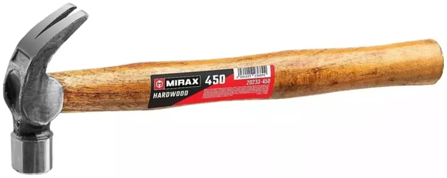 Молоток слесарный, рукоять дерево, боек 450 г, MIRAX 20233-450