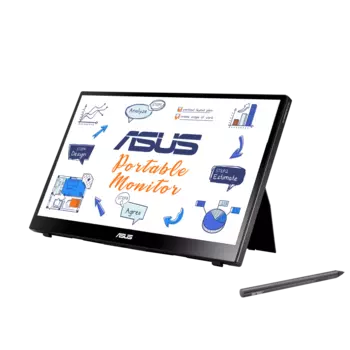 Монитор 14" ASUS MB14AHD IPS, сенсорный, 1920x1080 (16:9), 400кд/м2, 5 мс, 178°/178°, HDMI, USB Type-C, черный (90LM063V-B01170)