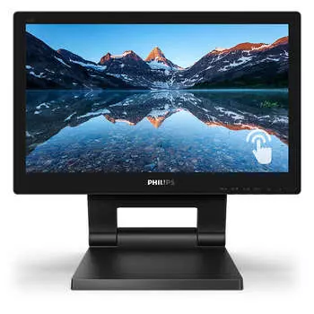Монитор 15.6" Philips 162B9T/00 TN, сенсорный, 1366x768 (16:9), 220кд/м2, 4мс, 90°/60°, VGA, DVI, HDMI, DisplayPort, USB-Hub, черный