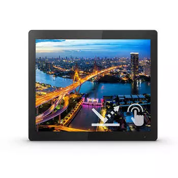 Монитор 15" Philips 152B1TFL (00/01) TN, сенсорный, 1024x768 (4:3), 800кд/м2, 4мс, 160°/150°, VGA, DVI, HDMI, DisplayPort, USB-Hub, черный (152B1TFL (00/01))