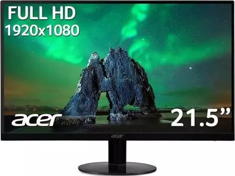 Монитор 21.5" Acer SA222QEbi IPS, 1920x1080 (16:9), 250кд/м2, 100 Гц, 4 мс, 178°/178°, VGA, HDMI, черный (UM.WS2CD.E01)