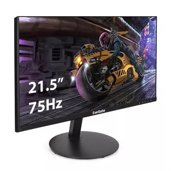 Монитор 21.5" ExeGate SmartView EP2207A IPS, 1920x1080 (16:9), 250кд/м2, 5 мс, 178°/178°, VGA, HDMI, DisplayPort, черный (EX295590RUS)