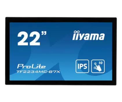 Монитор 21.5" Iiyama TF2234MC-B7X IPS, сенсорный, 1920x1080 (16:9), 350кд/м2, 85Hz, 8мс, 178°/178°, FreeSync, VGA, HDMI, DisplayPort, черный (TF2234MC-B7X)
