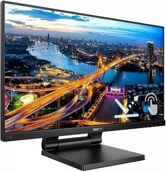 Монитор 21.5" Philips 222B1TC IPS, сенсорный, 1920x1080 (16:9), 250кд/м2, 4мс, 178°/178°, VGA, HDMI, DisplayPort, черный