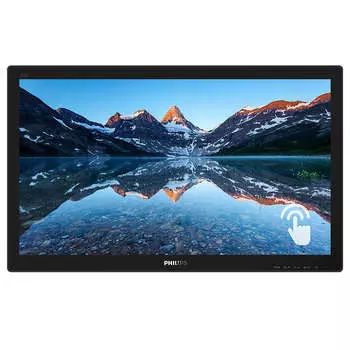Монитор 21.5" Philips 222B9TN/00 TN, сенсорный, 1920x1080 (16:9), 250кд/м2, 1мс, 170°/160°, VGA, DVI, HDMI, DisplayPort, USB-Hub, черный