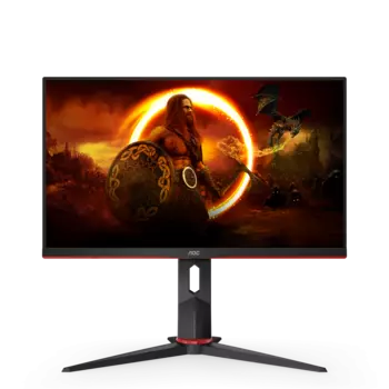 Монитор 23.8" AOC 24G2SPU IPS, 1920x1080 (16:9), 300кд/м2, 165Hz, 1мс, 178°/178°, FreeSync Premium, VGA, HDMI, DisplayPort, USB-Hub, черный/красный (24G2SPU)
