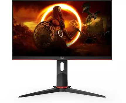 Монитор 23.8" AOC Gaming 24G2SP IPS, 1920x1080 (16:9), 300кд/м2, 165 Гц, 4 мс, 178°/178°, VGA, HDMI, DisplayPort, черный/красный (24G2SP/BK)