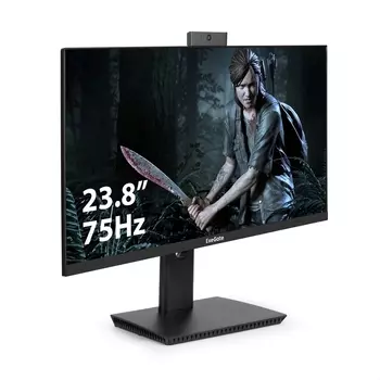 Монитор 23.8" ExeGate SuperView EV2407T IPS, 1920x1080 (16:9), 250кд/м2, 5 мс, 178°/178°, VGA, HDMI, DisplayPort, USB-Hub, веб-камера, черный (EX297246RUS)