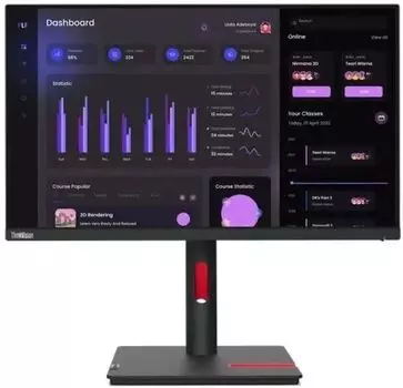 Монитор 23.8" Lenovo ThinkVision T24i-30 IPS, 1920x1080 (16:9), 250кд/м2, 4 мс, 178°/178°, VGA, HDMI, DisplayPort, USB-Hub, черный (63CFMATXUK)