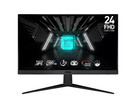 Монитор 23.8" MSI G2412F Rapid IPS, 1920x1080 (16:9), 300кд/м2, 180 Гц, 1 мс, 178°/178°, HDMI, DisplayPort, черный (9S6-3BB91T-006)