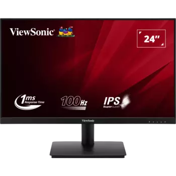 Монитор 23.8" Viewsonic VA240-H IPS, 1920x1080 (16:9), 250кд/м2, 100 Гц, 1 мс, 178°/178°, VGA, HDMI, черный (VA240-H)
