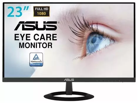 Монитор 23" ASUS VZ239HE IPS, 1920x1080 (16:9), 250кд/м2, 5мс, 178°/178°, VGA, HDMI, черный (90LM0333-B01670)