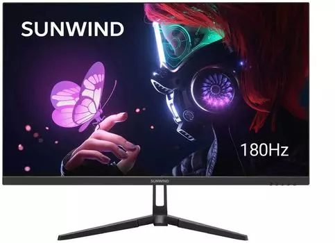 Монитор 24.5" Sunwind SM-25FI401 IPS, 1920x1080 (16:9), 250кд/м2, 180 Гц, 3 мс, 178°/178°, MiniHDMI, DisplayPort, черный (SM25SG01)
