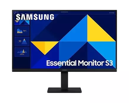 Монитор 24" Samsung Essential S3 S24D300GAI IPS, 1920x1080 (16:9), 250кд/м2, 100 Гц, 5 мс, 178°/178°, VGA, HDMI, черный (LS24D300GAIXCI)
