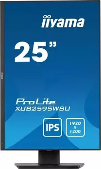 Монитор 25" Iiyama ProLite XUB2595WSU-B5 IPS, 1920x1200 (16:10), 300кд/м2, 4 мс, 178°/178°, VGA, HDMI, DisplayPort, USB-Hub, черный (XUB2595WSU-B5)