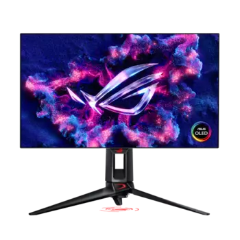 Монитор 26" ASUS ROG SWIFT PG27AQDP OLED, 2560x1440 (16:9), 450кд/м2, 480 Гц, 0.03 мс, 178°/176°, HDMI, DisplayPort, USB-Hub, черный (90LM0A20-B01A70)