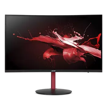 Монитор 27" Acer Nitro XZ272UVbmiiphx VA, изогнутый, 2560x1440 (16:9), 400кд/м2, 165Hz, 1мс, 176°/178°, FreeSync, HDMI, DisplayPort, черный/красный (UM.HX0EE.V01)