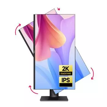 Монитор 27" Aiwa MQ270A IPS, 2560x1440 (16:9), 300кд/м2, 100 Гц, 4 мс, 178°/178°, HDMI, DisplayPort, USB-Hub, черный (MQ270A)