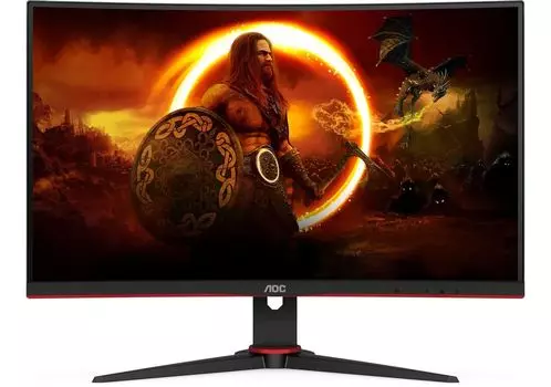 Монитор 27" AOC Gaming C27G2E VA, 1920x1080 (16:9), 250кд/м2, 240 Гц, 1 мс, 178°/178°, VGA, HDMI, DisplayPort, Thunderbolt, черный/красный (C27G2E)