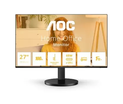 Монитор 27" AOC Home Office Q27B3CF2 IPS, 2560x1440 (16:9), 350кд/м2, 100 Гц, 4 мс, 178°/178°, HDMI, USB Type-C, USB-Hub, черный (Q27B3CF2)