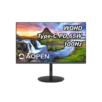 Монитор 27" AOpen 27SH2UEbmiiphx IPS, 2560x1440 (16:9), 250кд/м2, 100 Гц, 1 мс, 178°/178°, HDMI, DisplayPort, черный (UM.HS2EE.E14)