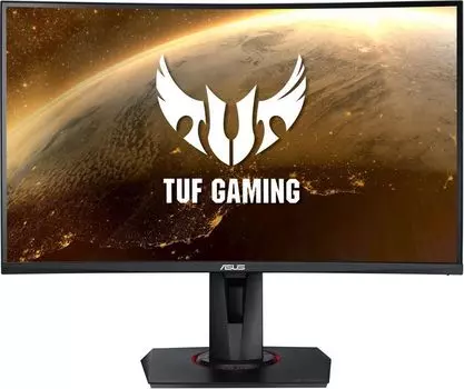 Монитор 27" ASUS TUF Gaming VG27VQ VA, изогнутый, 1920x1080 (16:9), 400кд/м2, 165 Гц, 1 мс, 178°/178°, FreeSync, DVI, HDMI, DisplayPort, черный (90LM0510-B04E70)