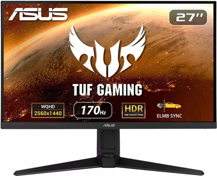 Монитор 27" ASUS TUF VG27AQL1A IPS, 2560x1440 (16:9), 400кд/м2, 170Hz, 1мс, 178°/178°, Adaptive-Sync/AMD FreeSync, HDMI, DisplayPort, USB-Hub, черный (90LM05Z0-B01370)