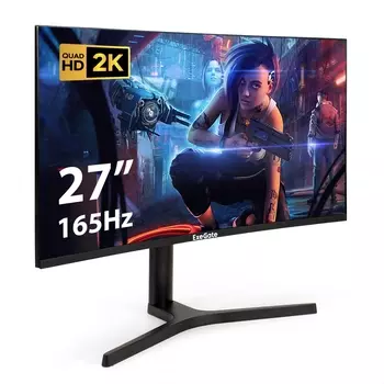 Монитор 27" ExeGate Combat EV2707C VA, изогнутый, 1920x1080 (16:9), 250кд/м2, 165 Гц, 1 мс, 178°/178°, HDMI, DisplayPort, USB-Hub, черный (EX296974RUS)