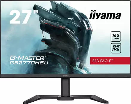 Монитор 27" Iiyama G-MASTER GB2770HSU-B5 IPS, 1920x1080 (16:9), 250кд/м2, 165 Гц, 0.8 мс, 178°/178°, FreeSync Premium, HDMI, DisplayPort, USB-Hub, черный (GB2770HSU-B5)