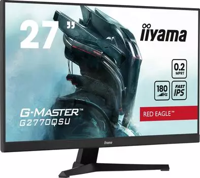 Монитор 27" Iiyama G-MASTER GB2770QSU-B6 IPS, 2560x1440 (16:9), 400кд/м2, 180 Гц, 0.2 мс, 178°/178°, HDMI, DisplayPort, USB-Hub, черный (GB2770QSU-B6)