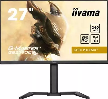 Монитор 27" Iiyama G-MASTER GB2790QSU-B5 IPS, 2560x1440 (16:9), 400кд/м2, 240 Гц, 1 мс, 178°/178°, HDMI, DisplayPort, Thunderbolt, USB-Hub, черный (GB2790QSU-B5)