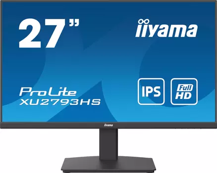 Монитор 27" Iiyama ProLite XU2793HS-B6 IPS, 1920x1080 (16:9), 250кд/м2, 100 Гц, 1 мс, 178°/178°, HDMI, DisplayPort, черный (XU2793HS-B6)