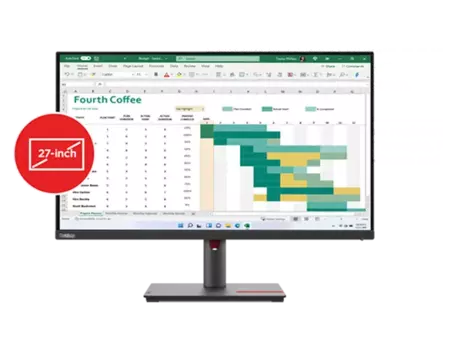 Монитор 27" Lenovo ThinkVision T27h-30 IPS, 2560x1440 (16:9), 350кд/м2, 4 мс, 178°/178°, HDMI, DisplayPort, USB Type-C, черный (63A3GAT1UK_RU)