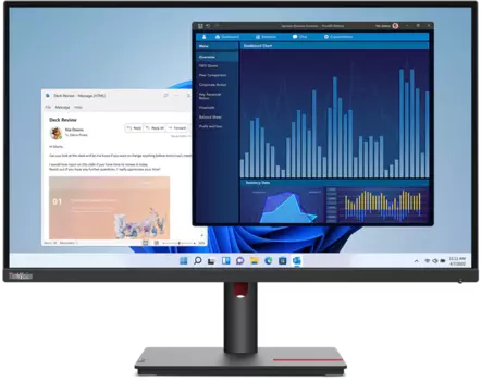Монитор 27" Lenovo ThinkVision T27p-30 IPS, 3840x2160 (16:9), 350кд/м2, 4 мс, 178°/178°, HDMI, DisplayPort, USB Type-C, USB-Hub, черный (63A9GAT1EU)