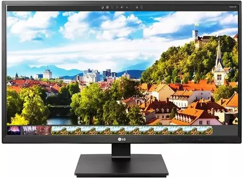 Монитор 27" LG 27BK55YP-B IPS, 1920x1080 (16:9), 250кд/м2, 120 Гц, 5 мс, 178°/178°, VGA, DVI, HDMI, DisplayPort, USB-Hub, черный (27BK55YP-B.AEU)