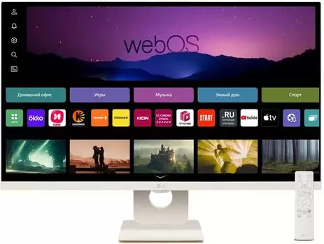 Монитор 27" LG 27SR50F-W IPS, 1920x1080 (16:9), 250кд/м2, 5 мс, 178°/178°, HDMI, USB-Hub, белый (27SR50F-W.ARUZ)