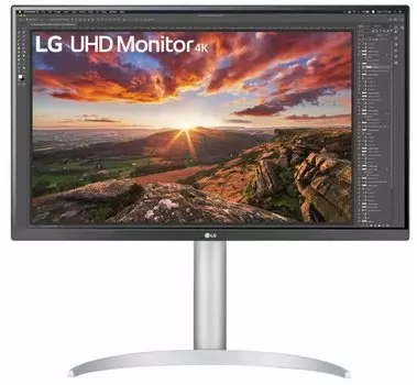 Монитор 27" LG UltraGear 27UP850N-W IPS, 3840x2160 (16:9), 400кд/м2, 5мс, 178°/178°, HDMI, DisplayPort, USB Type-C, USB-Hub, черный/серебристый (27UP850N-W.ARUZ)