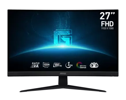Монитор 27" MSI Curved Gaming Monitor G27C4 E3 VA, изогнутый, 1920x1080 (16:9), 250кд/м2, 180 Гц, 1 мс, 178°/178°, HDMI, DisplayPort, черный (9S6-3CA91T-218)
