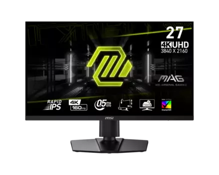 Монитор 27" MSI MAG 274UPF E2 Rapid IPS, 3840x2160 (16:9), 400кд/м2, 160 Гц, 0.5 мс, 178°/178°, HDMI, DisplayPort, USB Type-C, черный (9S6-3CC29H-431)