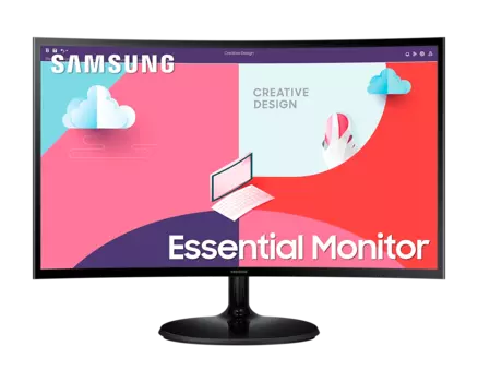 Монитор 27" Samsung Essential S27C360EAI VA, изогнутый, 1920x1080 (16:9), 400кд/м2, 1 мс, 178°/178°, VGA, HDMI, черный (LS27C360EAIXCI)