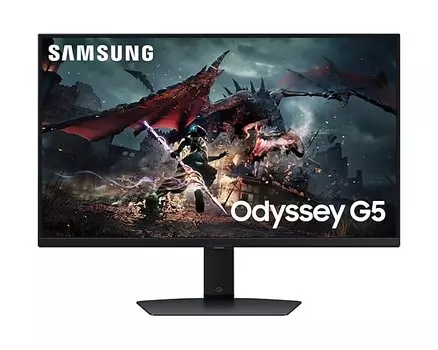Монитор 27" Samsung Odyssey G5 S27DG502EI IPS, 2560x1440 (16:9), 350кд/м2, 180 Гц, 1 мс, 178°/178°, HDMI, DisplayPort, черный (LS27DG502EIXCI)