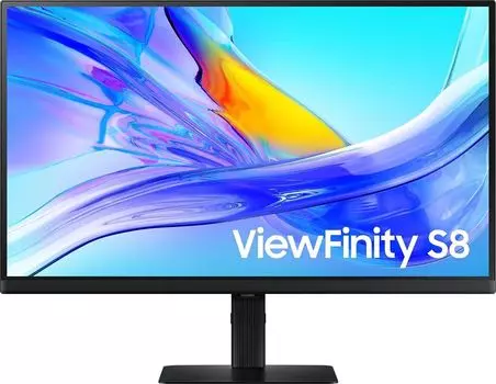 Монитор 27" Samsung ViewFinity S8 S27D804UAIXCI IPS, 3840x2160 (16:9), 350кд/м2, 5 мс, 178°/178°, HDMI, DisplayPort, USB Type-C, USB-Hub, черный (LS27D804UAIXCI)