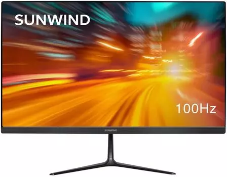 Монитор 27" Sunwind SM-27FV222 VA, 1920x1080 (16:9), 250кд/м2, 100 Гц, 5 мс, 178°/178°, VGA, HDMI, черный (SM27VB01)