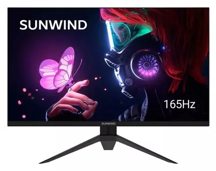 Монитор 27" Sunwind SUN-M27BG130 VA, 2560x1440 (16:9), 300кд/м2, 165 Гц, 3 мс, 178°/178°, HDMI, DisplayPort, черный (SUN-M27BG130)